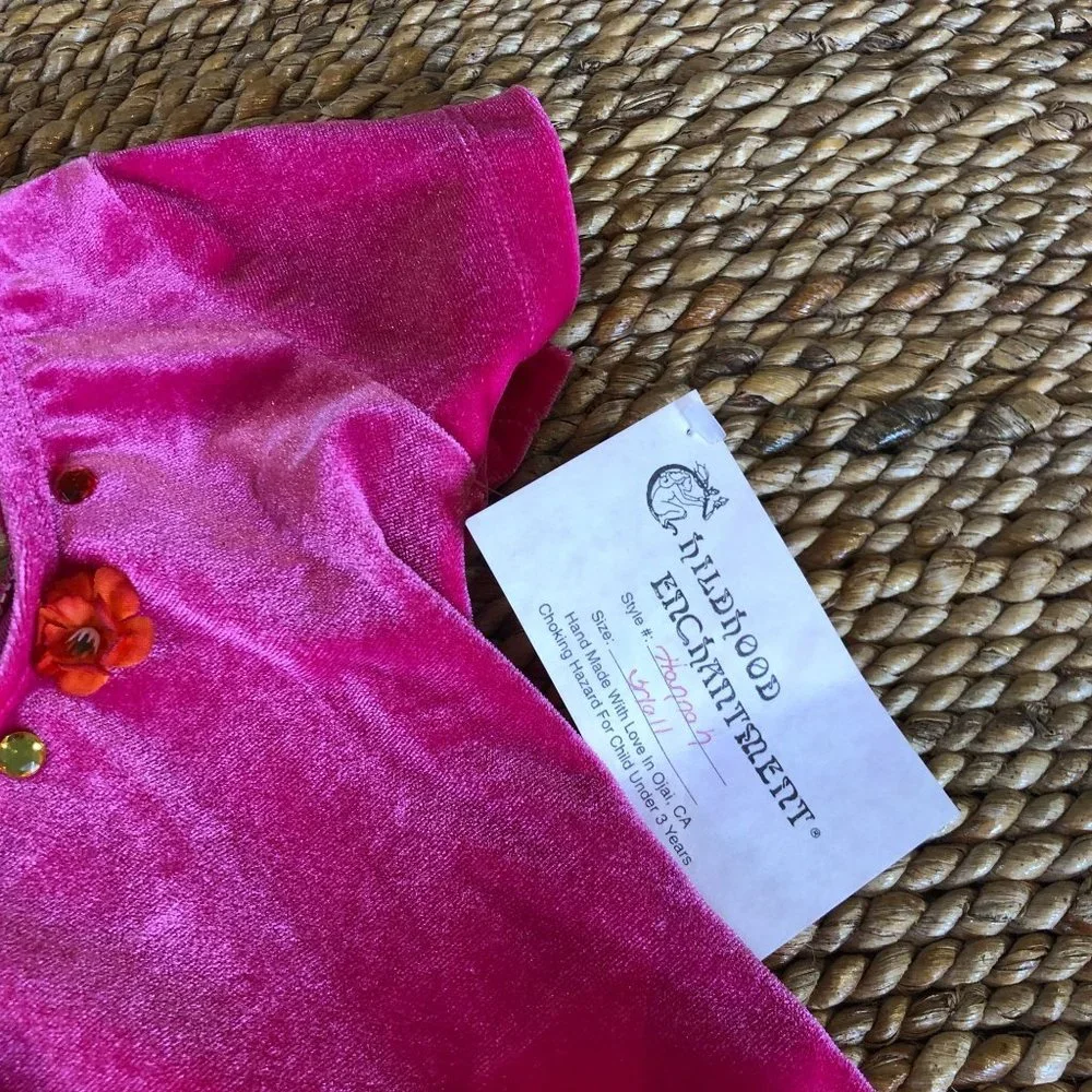 Childhood Enchantment Small Orange Pink Sherbet Leotard & Tutu Floral‎ Ribbon